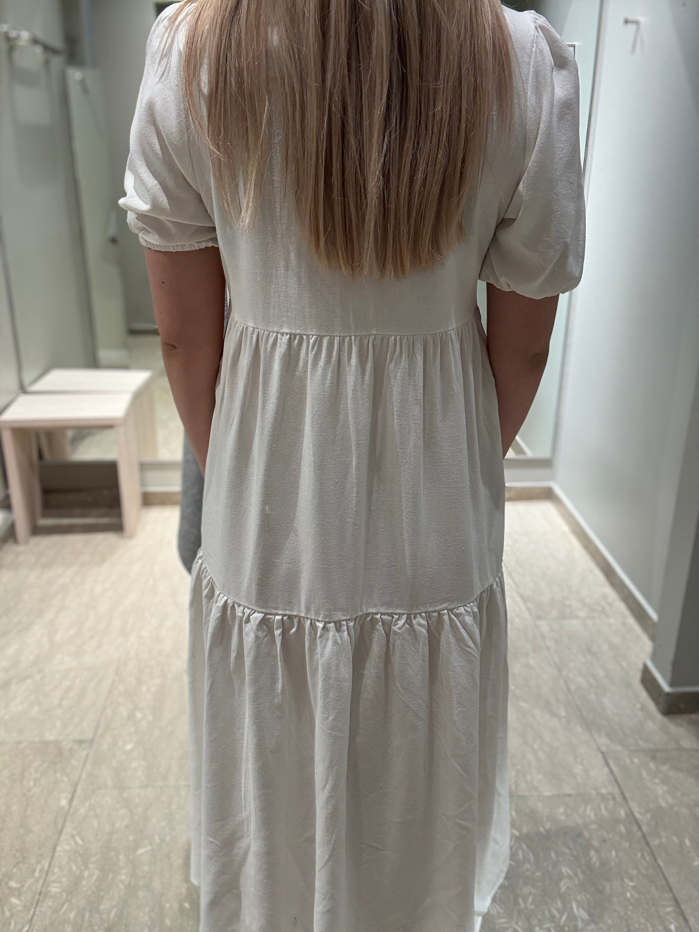 VISUMMER Short Dress - Cloud Dancer